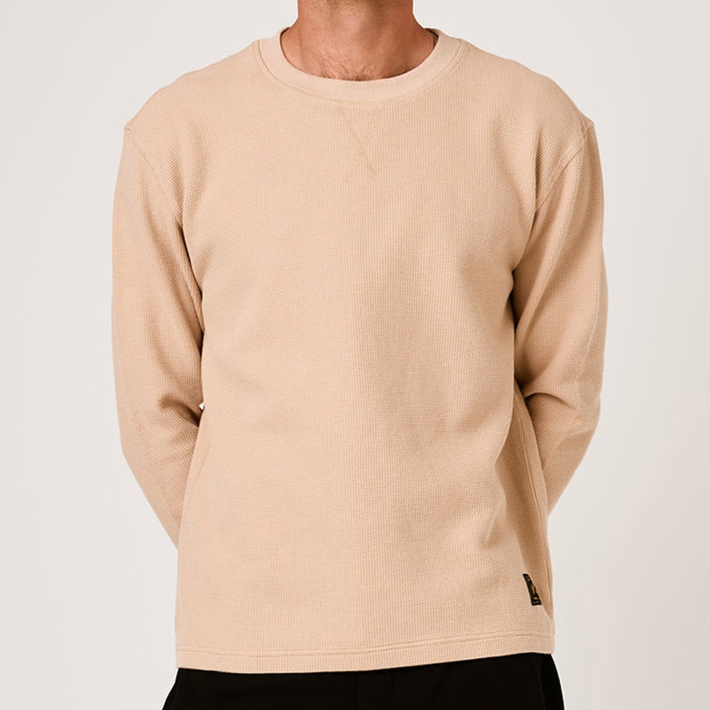 Devereux Golf Jumper - Waffle Crew - Mineral FA26
