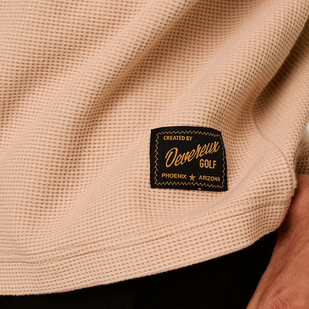 Devereux Golf Jumper - Waffle Crew - Mineral FA26
