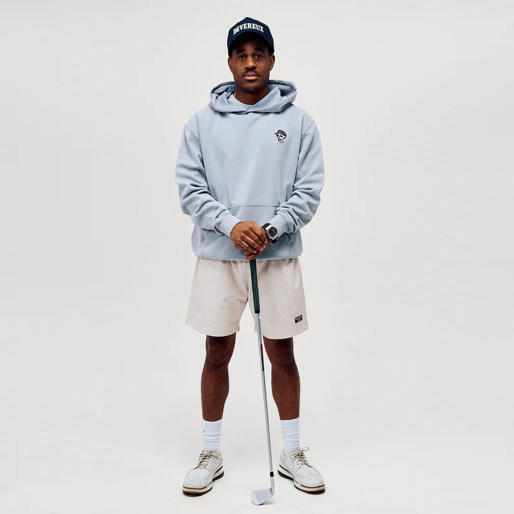 Devereux Golf Pullover - Skull Caddie Washed Hoodie - Marine SU26