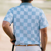 Devereux Golf Shirt - Checkmate Polo - Blue SU25