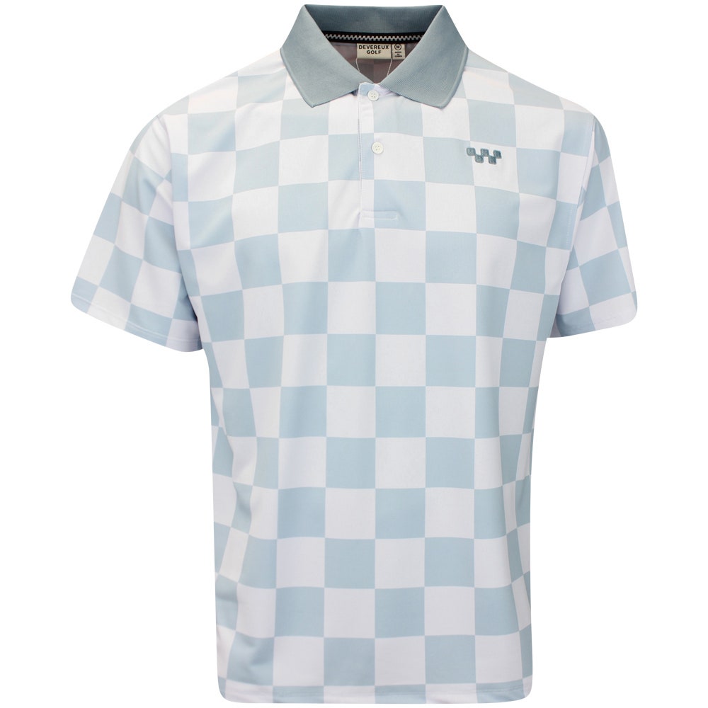 Devereux Golf Shirt - Checkmate Polo - Blue SU25