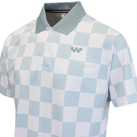 Devereux Golf Shirt - Checkmate Polo - Blue SU25