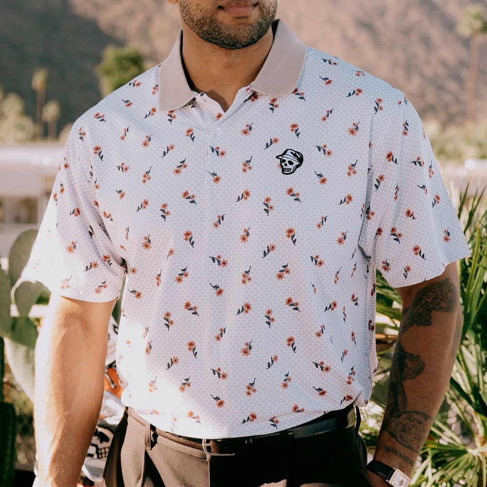 Devereux Golf Shirt - El Bruno Polo - White - Multi SS26