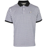 Devereux Golf Shirt - Gingham Polo - Black - White SS26