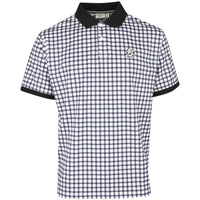 Devereux Golf Shirt - Gingham Polo - Black - White SS26