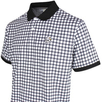 Devereux Golf Shirt - Gingham Polo - Black - White SS26