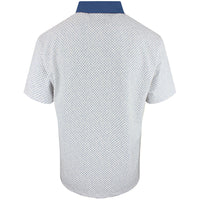 Devereux Golf Shirt - Labyrinth Polo - White - Marine SU26