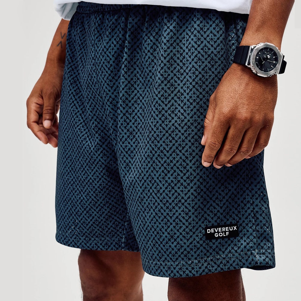 Devereux Golf Shorts - Labyrinth Mesh 5.5" - Western Sky SU26