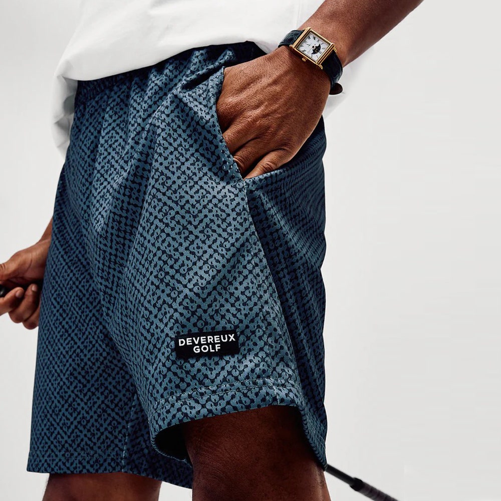 Devereux Golf Shorts - Labyrinth Mesh 5.5" - Western Sky SU26