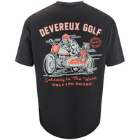 Devereux Golf T-Shirt - Gateway To The West Tee - Faded Black FA26