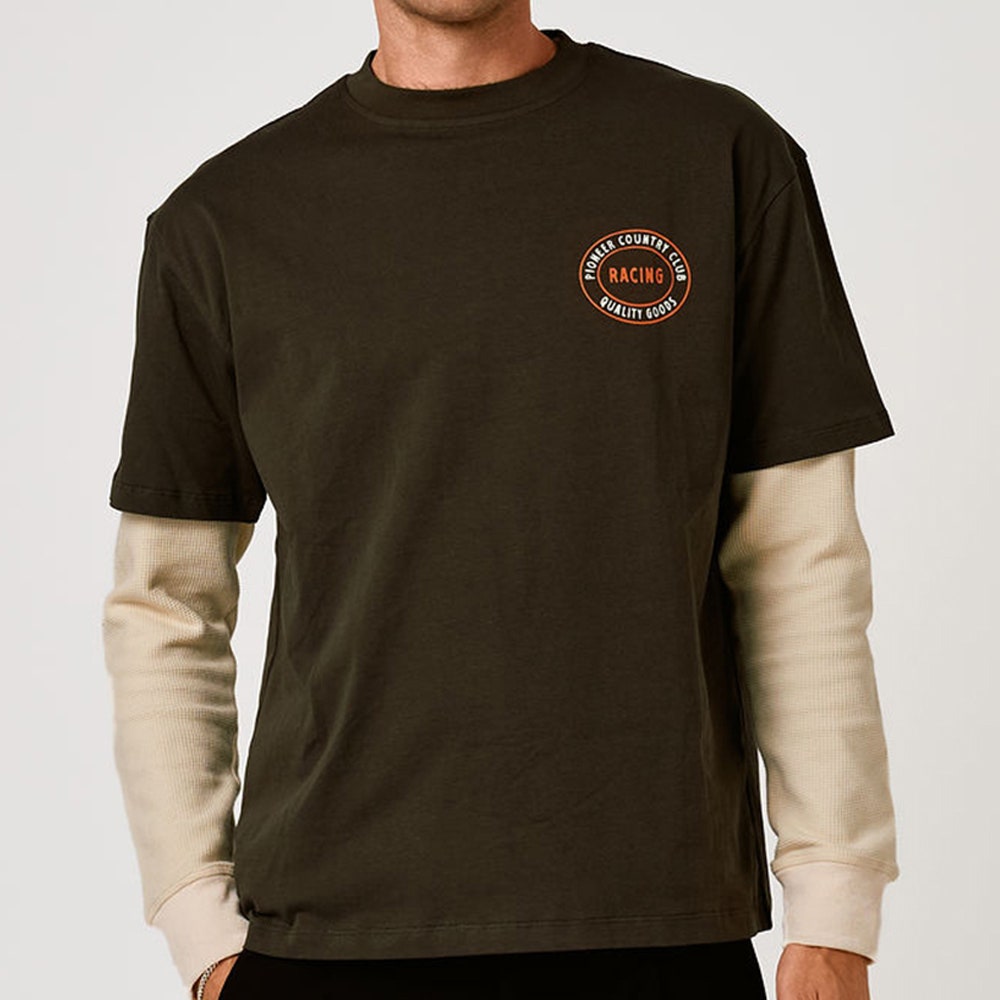 Devereux Golf T-Shirt - Gateway To The West Tee - Faded Black FA26