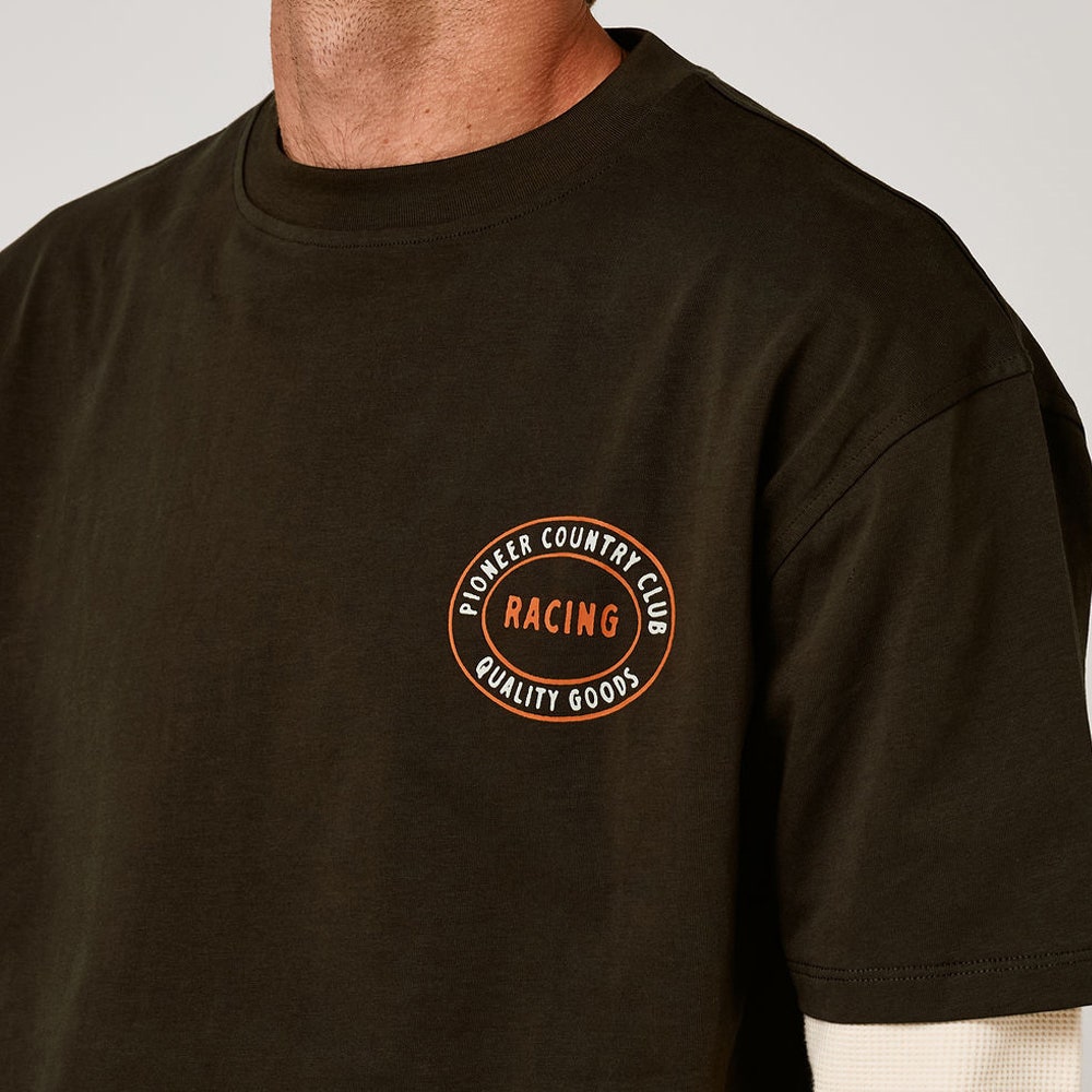 Devereux Golf T-Shirt - Gateway To The West Tee - Faded Black FA26
