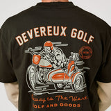 Devereux Golf T-Shirt - Gateway To The West Tee - Faded Black FA26