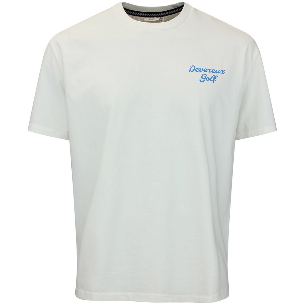 Devereux Golf T-Shirt - Range Buckets Tee - White FA26