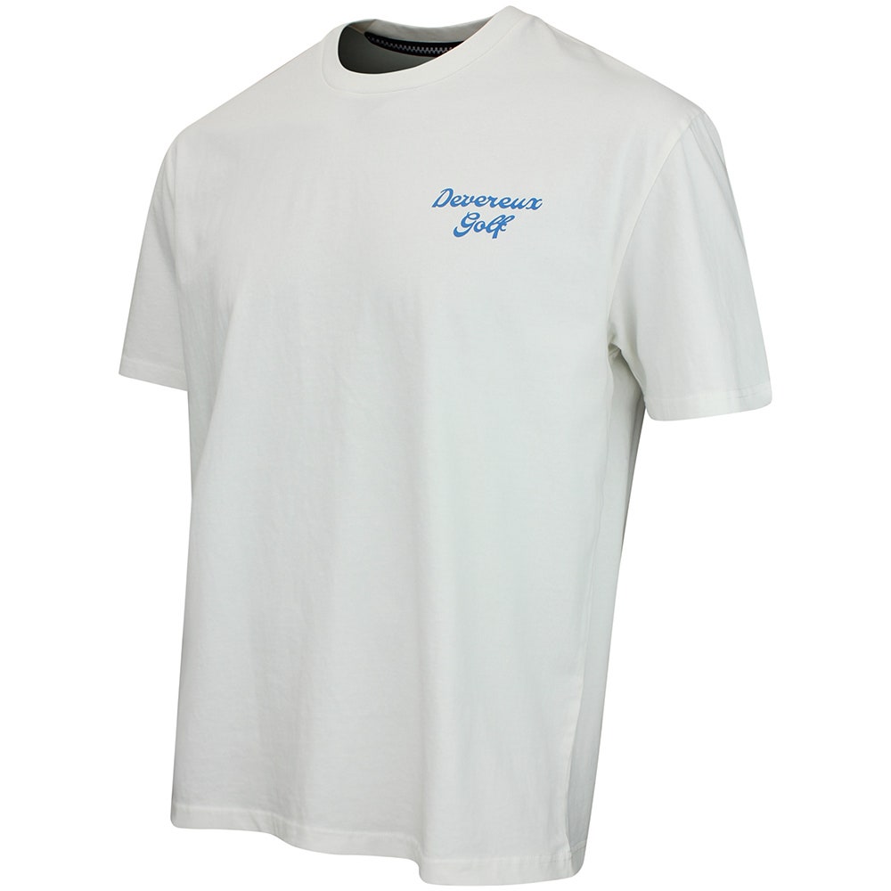 Devereux Golf T-Shirt - Range Buckets Tee - White FA26