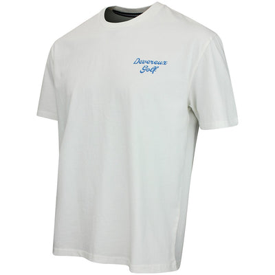 Devereux Golf T-Shirt - Range Buckets Tee - White FA26
