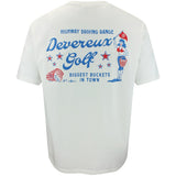 Devereux Golf T-Shirt - Range Buckets Tee - White FA26