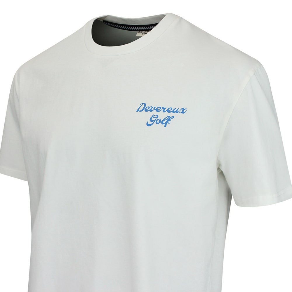 Devereux Golf T-Shirt - Range Buckets Tee - White FA26