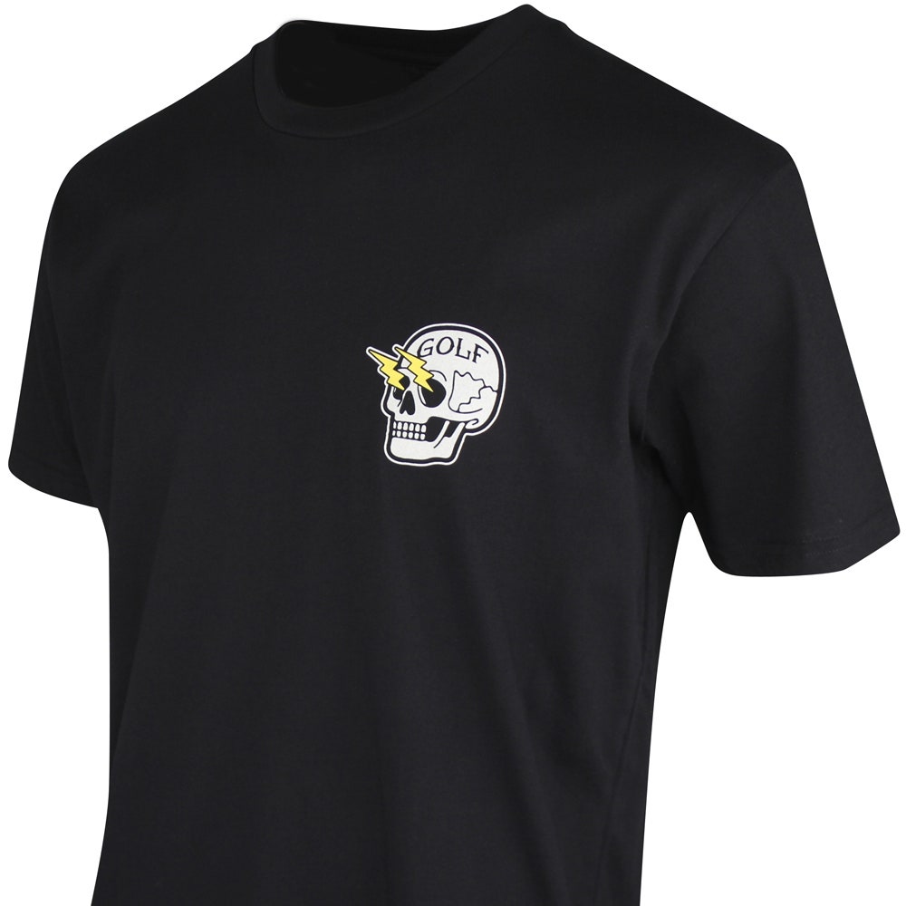 Devereux Golf T-Shirt - Shocker Skull Tee - Black SS26