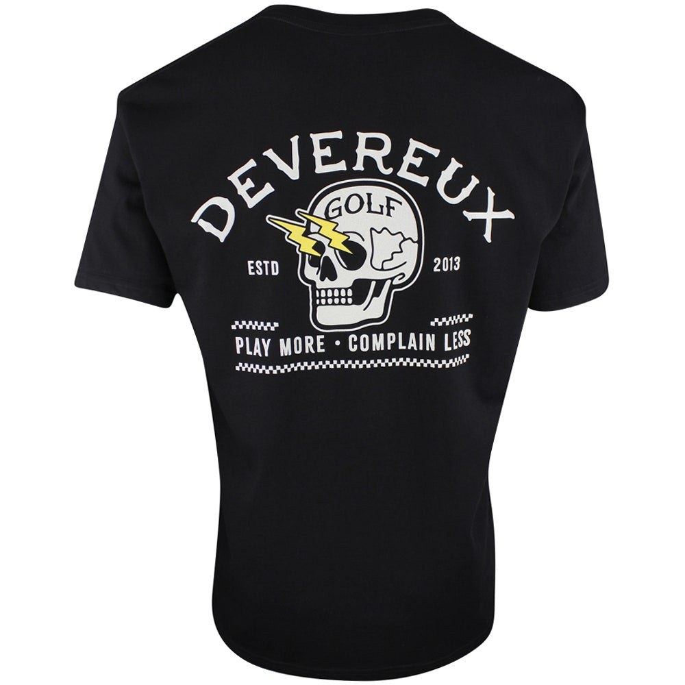 Devereux Golf T-Shirt - Shocker Skull Tee - Black SS26