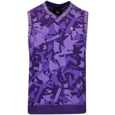 Eastside Golf Gilet - Nylon Wind Vest - Violet Stone Shatter SS25