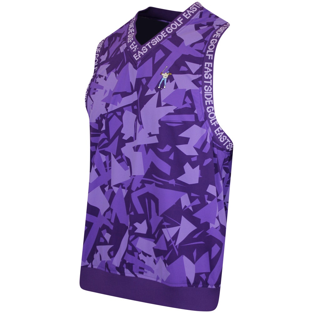 Eastside Golf Gilet - Nylon Wind Vest - Violet Stone Shatter SS25