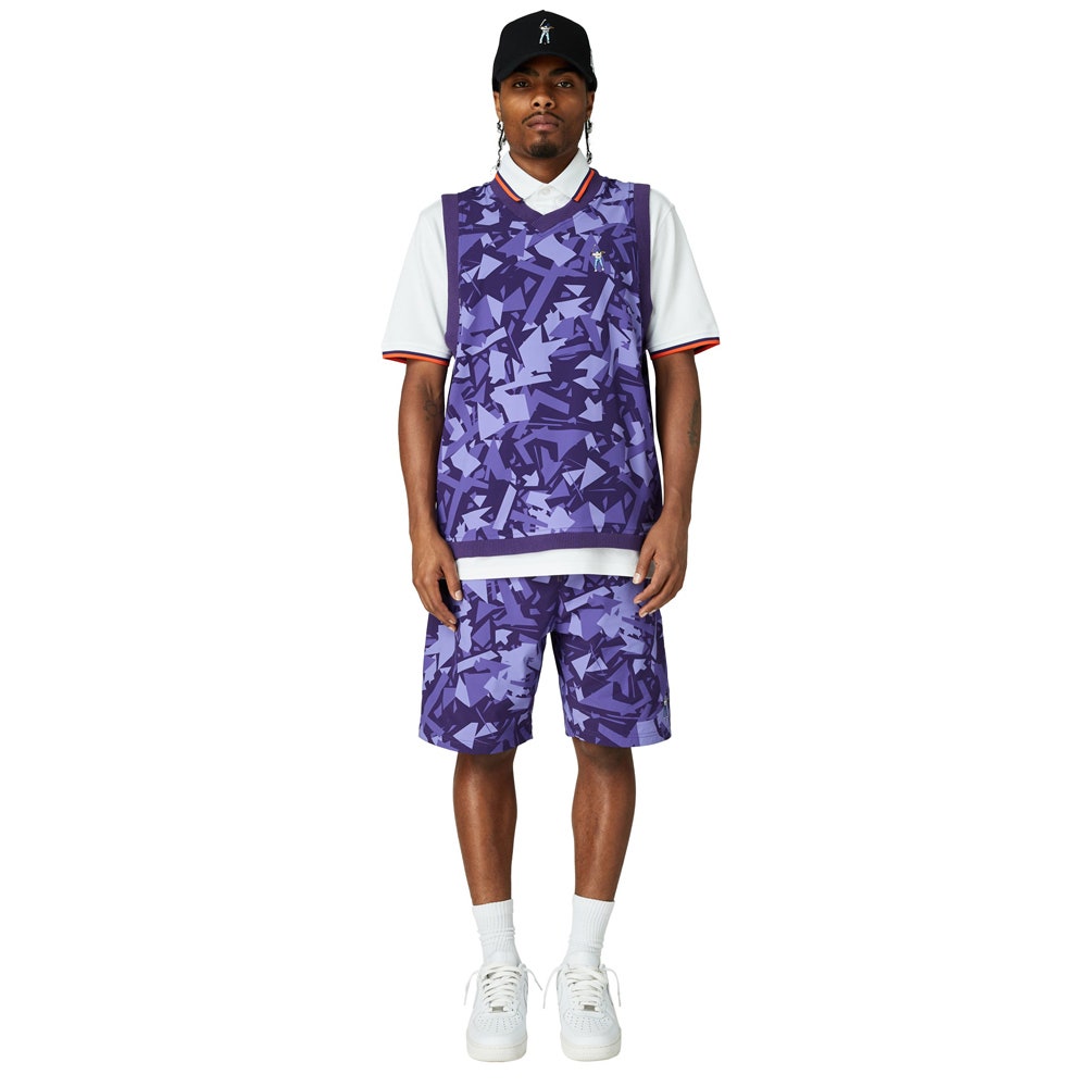Eastside Golf Gilet - Nylon Wind Vest - Violet Stone Shatter SS25