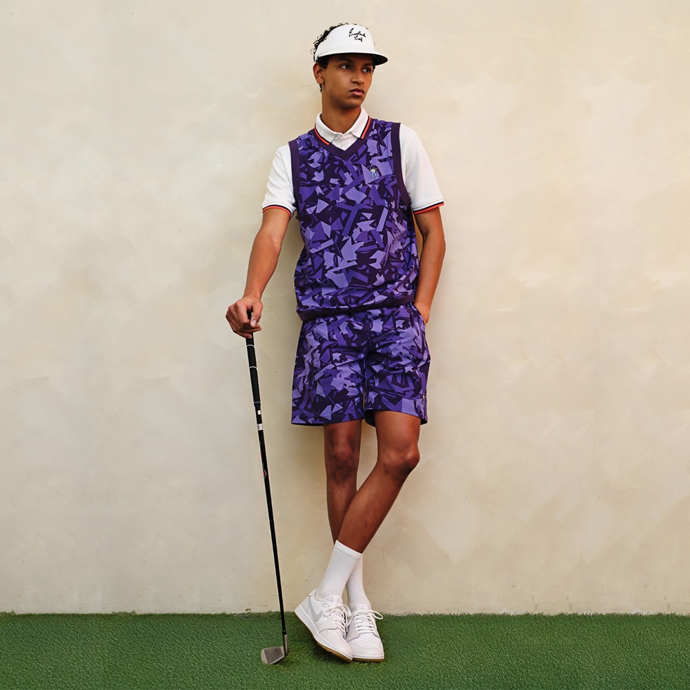 Eastside Golf Gilet - Nylon Wind Vest - Violet Stone Shatter SS25