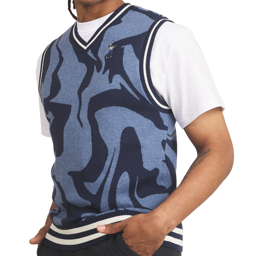 Eastside Golf Jumper - Knitted Sweater Vest - Midnight Navy LCD AW24