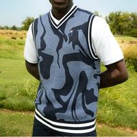 Eastside Golf Jumper - Knitted Sweater Vest - Midnight Navy LCD AW24