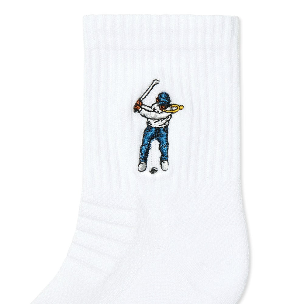 Eastside Golf Socks - Ankle Height Logo - White SS25