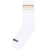 Eastside Golf Socks - Dual Stripe Crew - White SU25