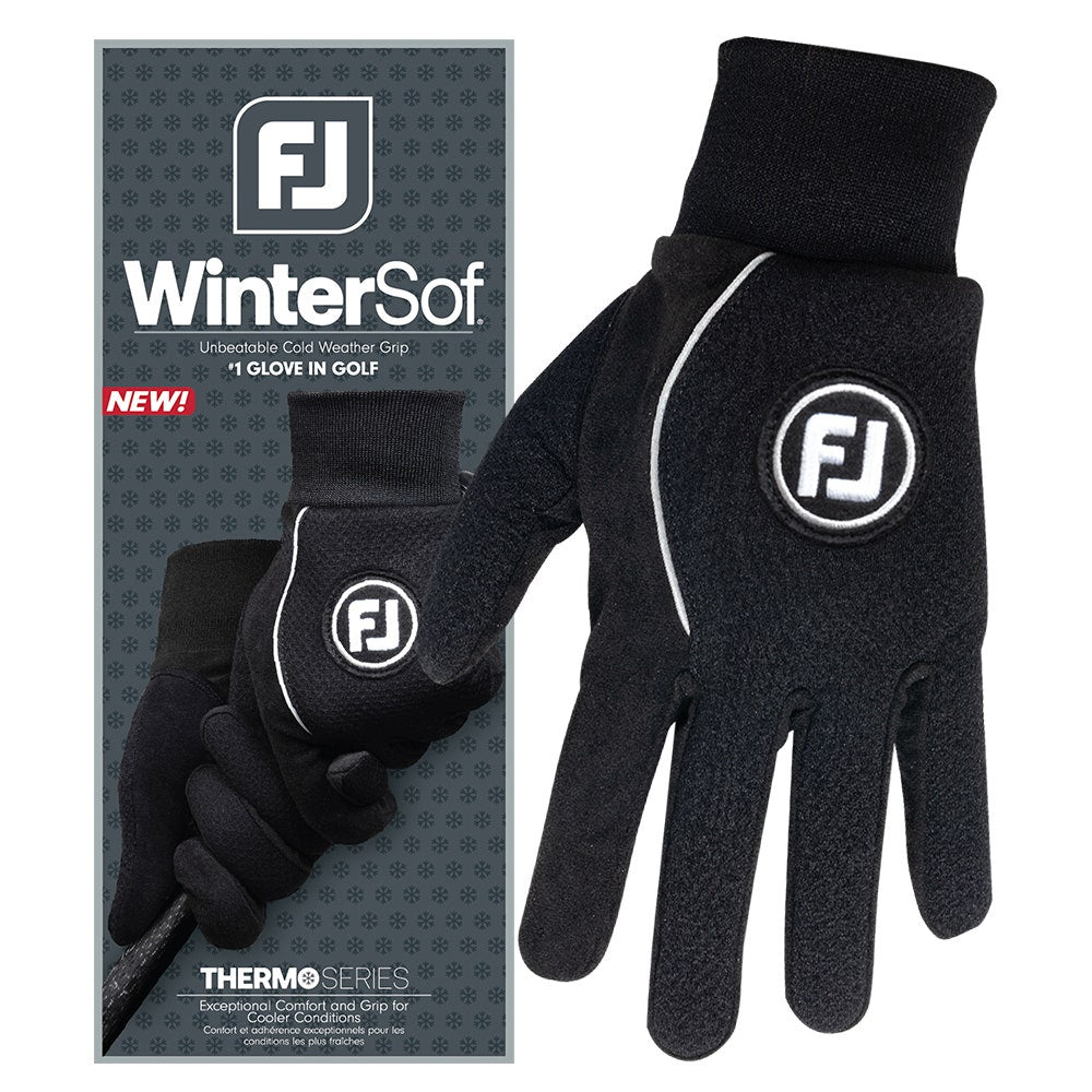 FootJoy Golf Gloves - WinterSof Pair - Black 2026