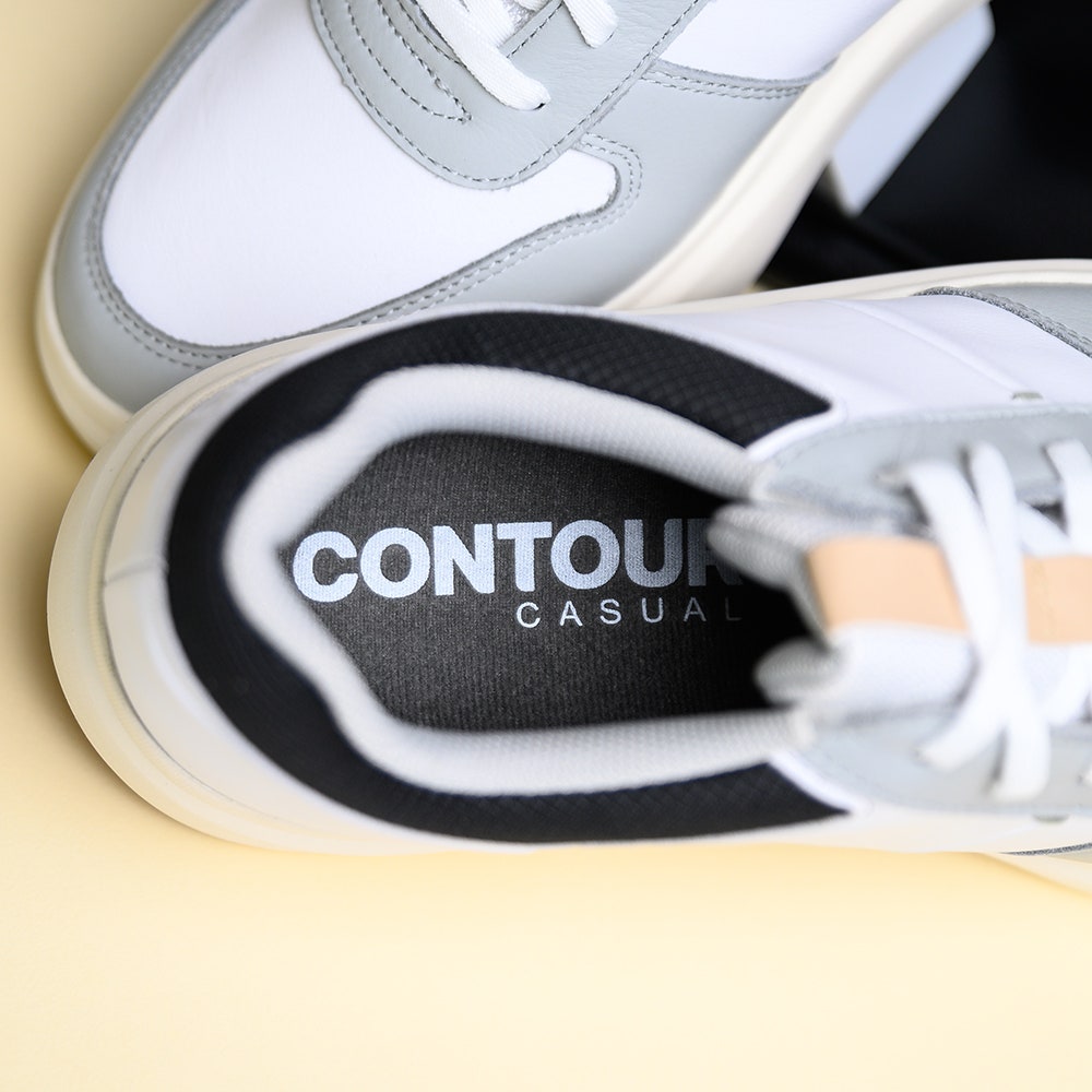 FootJoy Golf Shoes - Contour Casual - White - Grey 2025