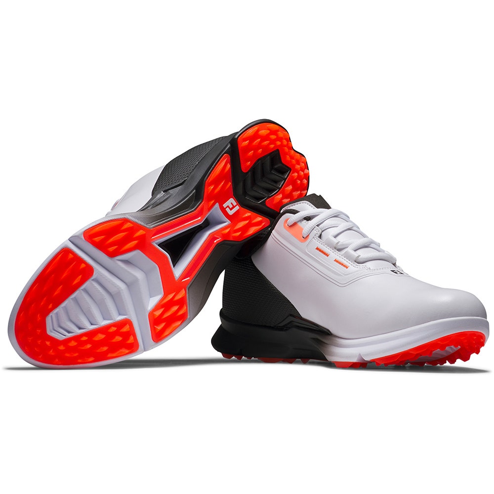 FootJoy Golf Shoes - FJ Fuel - White - Black - Coral 2025