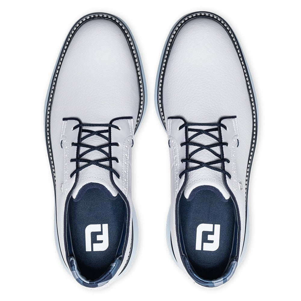 FootJoy Golf Shoes - FJ Traditions Blucher - White - Blue 2025
