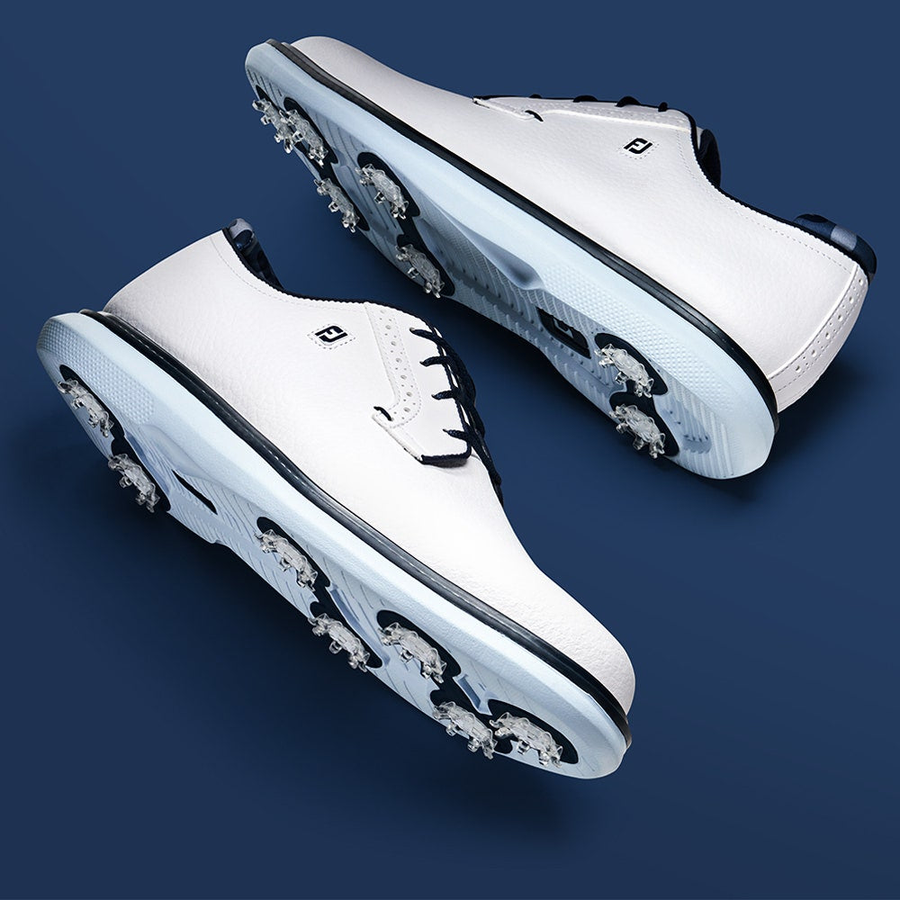 FootJoy Golf Shoes - FJ Traditions Blucher - White - Blue 2025