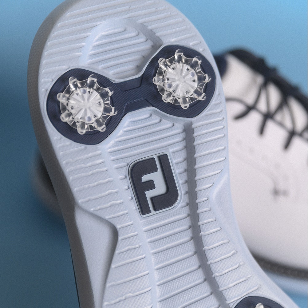 FootJoy Golf Shoes - FJ Traditions Blucher - White - Blue 2025