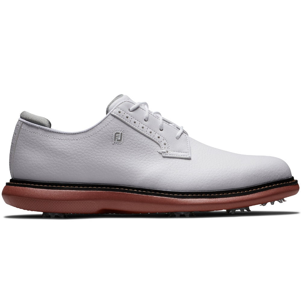 FootJoy Golf Shoes - FJ Traditions Blucher - White - Brick 2025