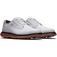 FootJoy Golf Shoes - FJ Traditions Blucher - White - Brick 2025