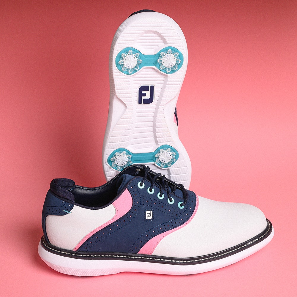 FootJoy Golf Shoes - FJ Traditions - Navy - Pink LE 2025