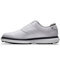 FootJoy Golf Shoes - FJ Traditions Spikeless - White - Navy 2025