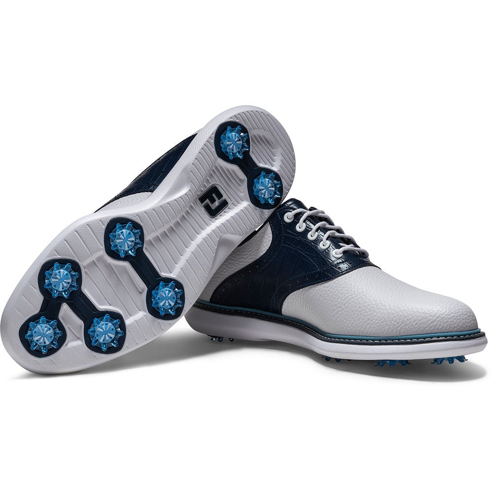 FootJoy Golf Shoes - FJ Traditions - White - Navy 2026