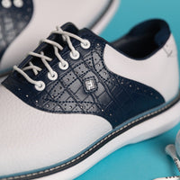 FootJoy Golf Shoes - FJ Traditions - White - Navy 2026