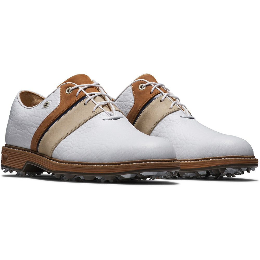 FootJoy Golf Shoes - Premiere Series Packard LX - White - Brown 2025
