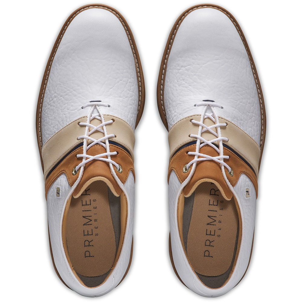 FootJoy Golf Shoes - Premiere Series Packard LX - White - Brown 2025