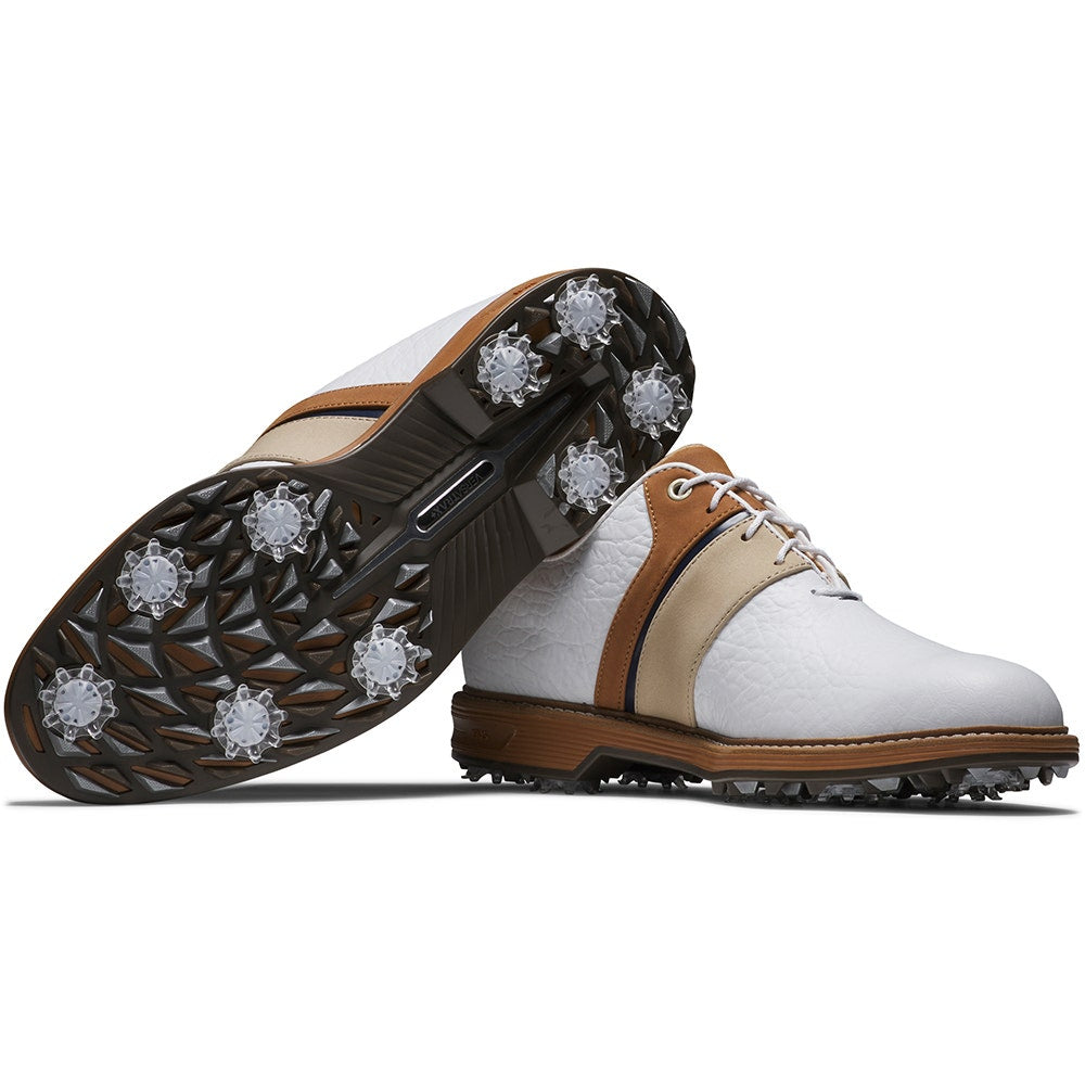 FootJoy Golf Shoes - Premiere Series Packard LX - White - Brown 2025