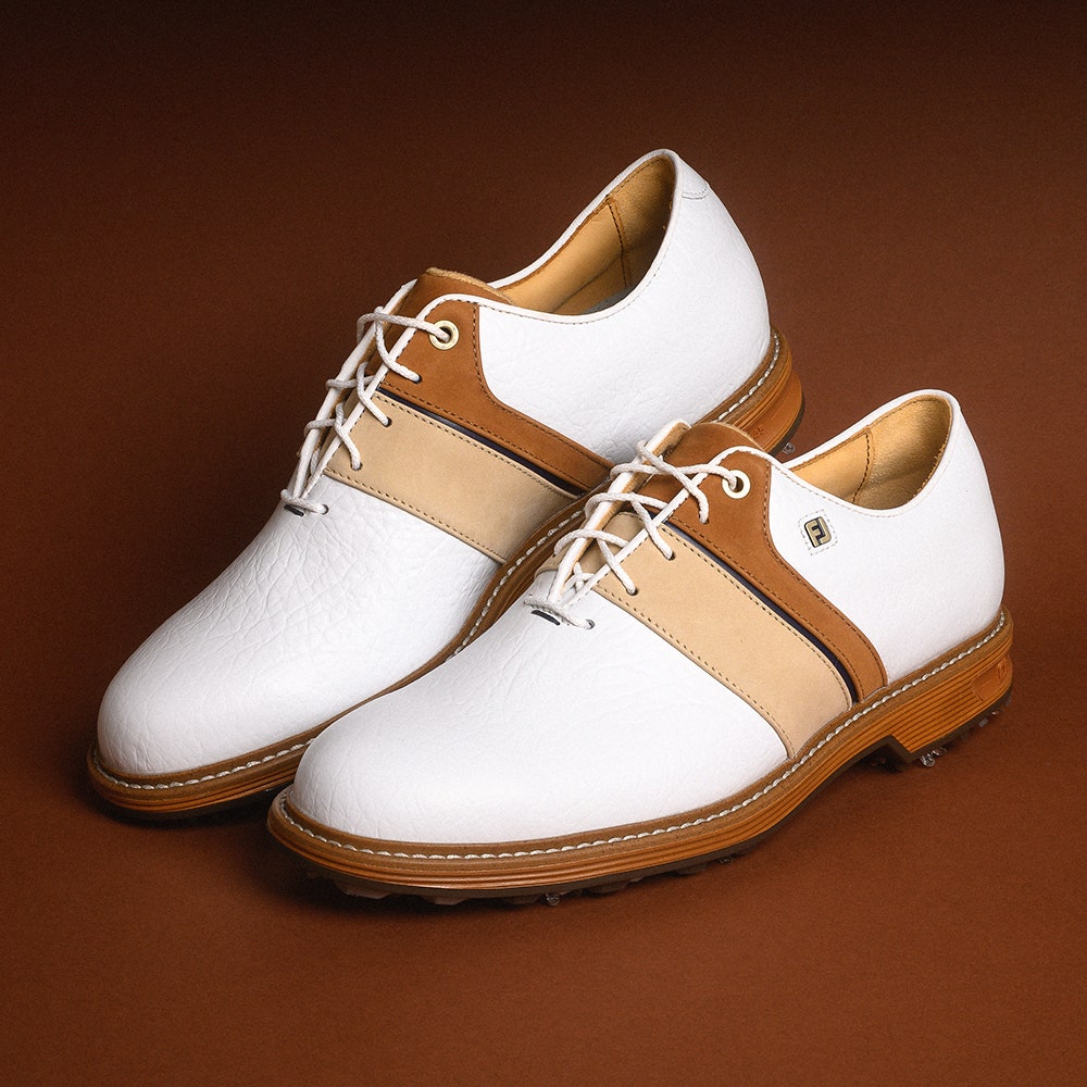 FootJoy Golf Shoes - Premiere Series Packard LX - White - Brown 2025