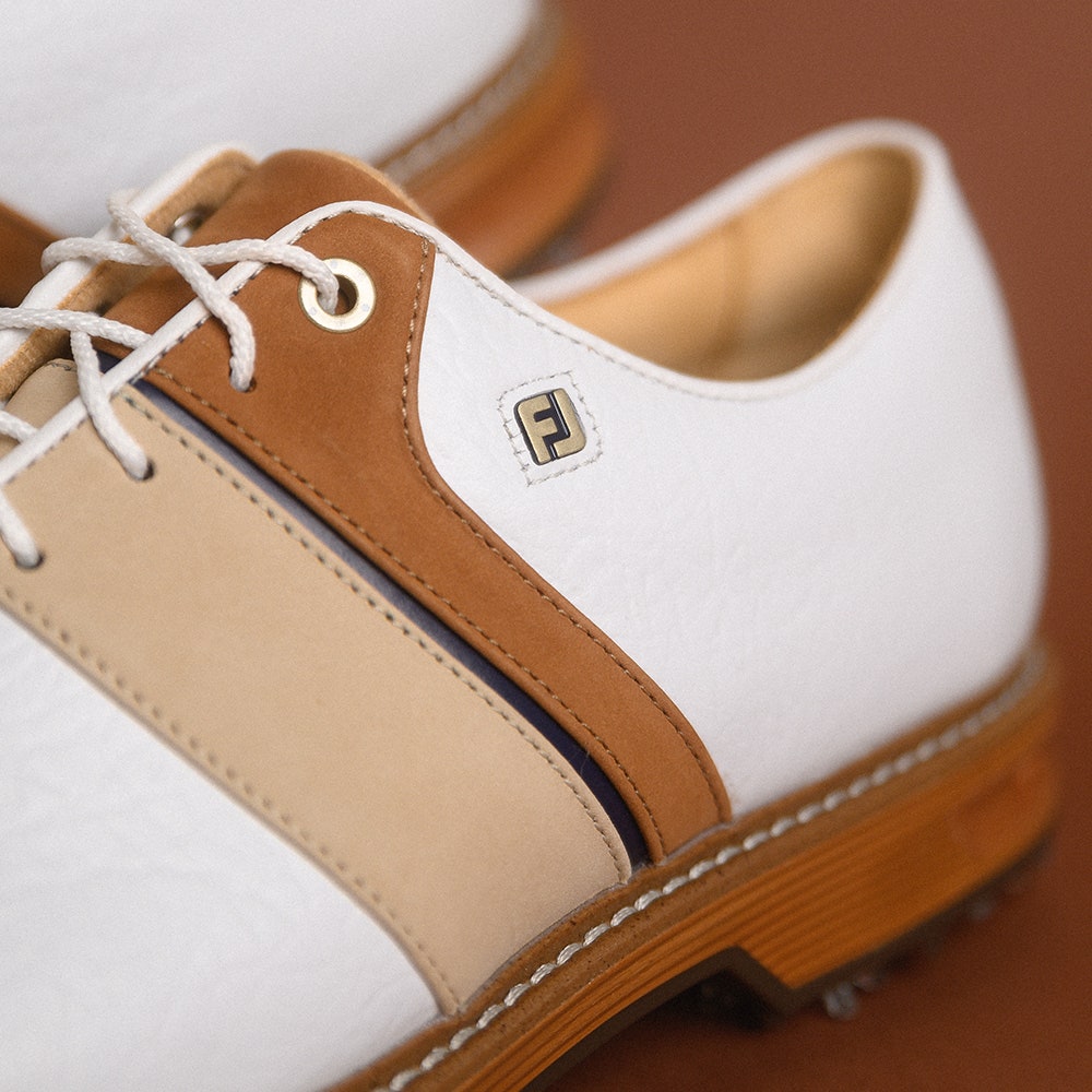 FootJoy Golf Shoes - Premiere Series Packard LX - White - Brown 2025