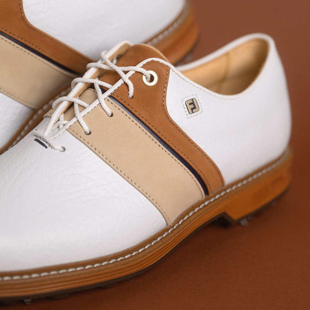 FootJoy Golf Shoes - Premiere Series Packard LX - White - Brown 2025